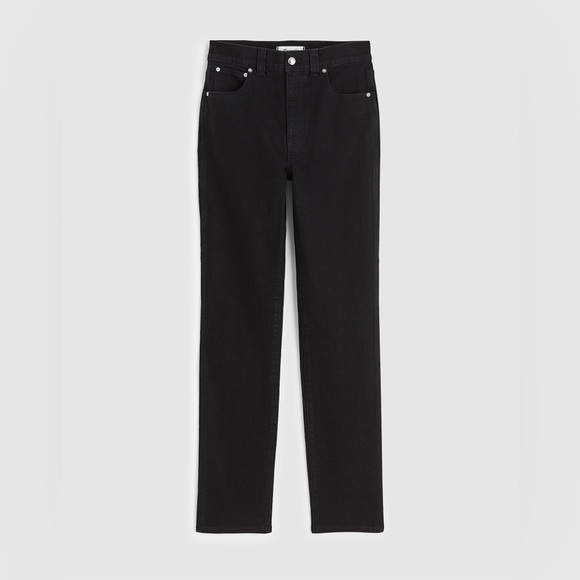 Madewell Petite Perfect Vintage Jean 27P Black High Rise Straight NWT - Picture 3 of 13